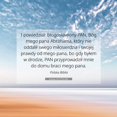 Rodzaju 24:27 POLUBG Obraz Wersetu Biblijnego