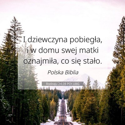 Rodzaju 24:28 POLUBG Obraz Wersetu Biblijnego