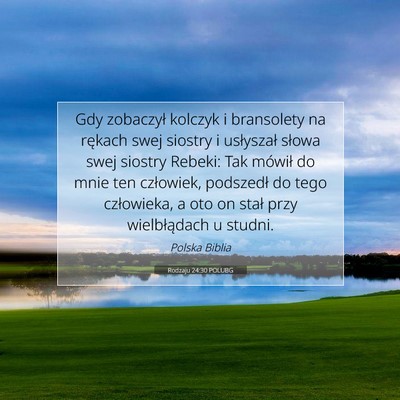 Rodzaju 24:30 POLUBG Obraz Wersetu Biblijnego