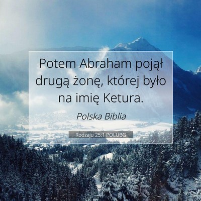 Rodzaju 25:1 POLUBG Obraz Wersetu Biblijnego