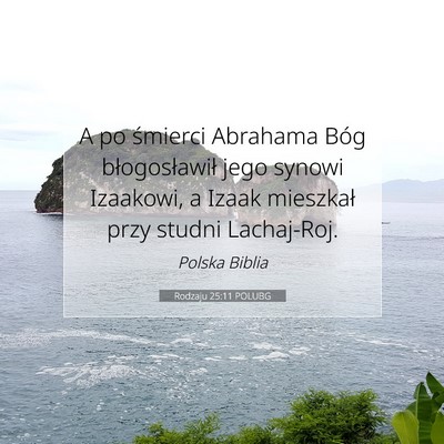 Rodzaju 25:11 POLUBG Obraz Wersetu Biblijnego