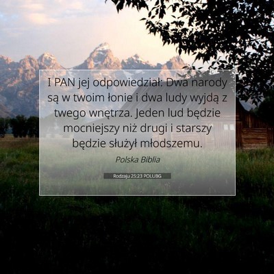 Rodzaju 25:23 POLUBG Obraz Wersetu Biblijnego