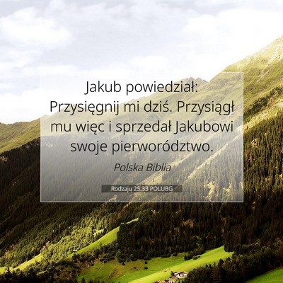 Rodzaju 25:33 POLUBG Obraz Wersetu Biblijnego