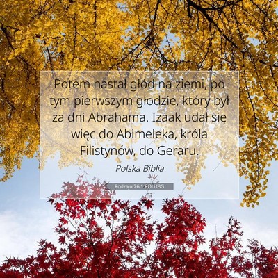 Rodzaju 26:1 POLUBG Obraz Wersetu Biblijnego