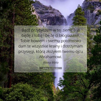 Rodzaju 26:3 POLUBG Obraz Wersetu Biblijnego
