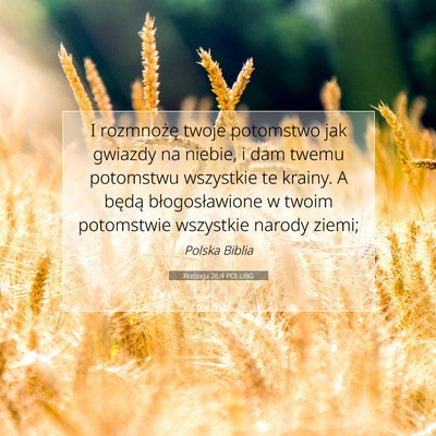 Rodzaju 26:4 POLUBG Obraz Wersetu Biblijnego