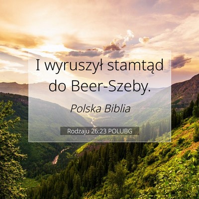 Rodzaju 26:23 POLUBG Obraz Wersetu Biblijnego
