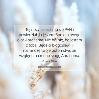 Rodzaju 26:24 POLUBG Obraz Wersetu Biblijnego