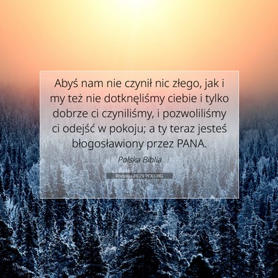 Rodzaju 26:29 POLUBG Obraz Wersetu Biblijnego