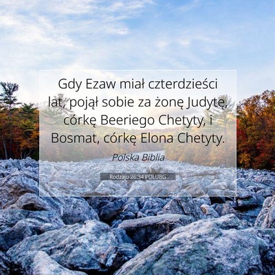 Rodzaju 26:34 POLUBG Obraz Wersetu Biblijnego