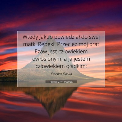 Rodzaju 27:11 POLUBG Obraz Wersetu Biblijnego