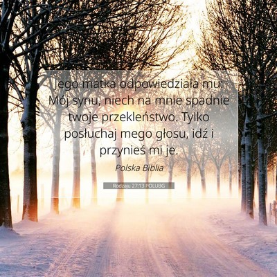Rodzaju 27:13 POLUBG Obraz Wersetu Biblijnego