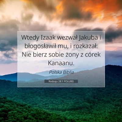 Rodzaju 28:1 POLUBG Obraz Wersetu Biblijnego