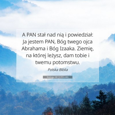 Rodzaju 28:13 POLUBG Obraz Wersetu Biblijnego