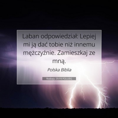 Rodzaju 29:19 POLUBG Obraz Wersetu Biblijnego