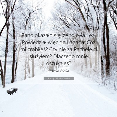 Rodzaju 29:25 POLUBG Obraz Wersetu Biblijnego