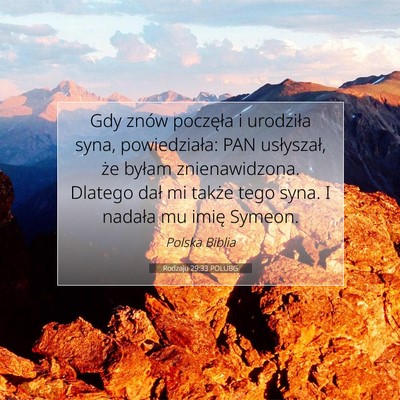 Rodzaju 29:33 POLUBG Obraz Wersetu Biblijnego