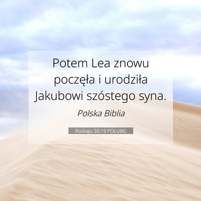 Rodzaju 30:19 POLUBG Obraz Wersetu Biblijnego