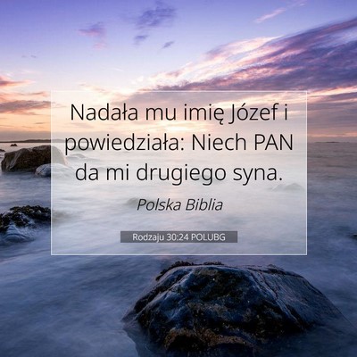 Rodzaju 30:24 POLUBG Obraz Wersetu Biblijnego