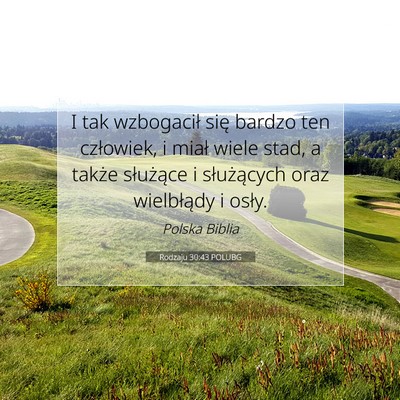 Rodzaju 30:43 POLUBG Obraz Wersetu Biblijnego