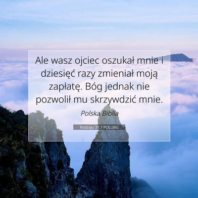 Rodzaju 31:7 POLUBG Obraz Wersetu Biblijnego