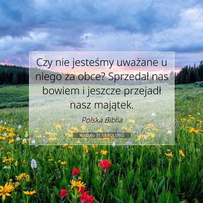 Rodzaju 31:15 POLUBG Obraz Wersetu Biblijnego
