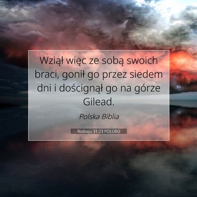 Rodzaju 31:23 POLUBG Obraz Wersetu Biblijnego