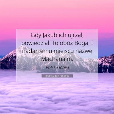 Rodzaju 32:2 POLUBG Obraz Wersetu Biblijnego