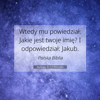 Rodzaju 32:27 POLUBG Obraz Wersetu Biblijnego