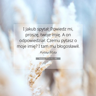 Rodzaju 32:29 POLUBG Obraz Wersetu Biblijnego