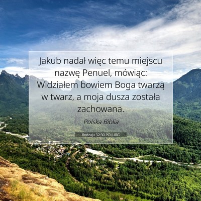 Rodzaju 32:30 POLUBG Obraz Wersetu Biblijnego
