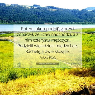Rodzaju 33:1 POLUBG Obraz Wersetu Biblijnego
