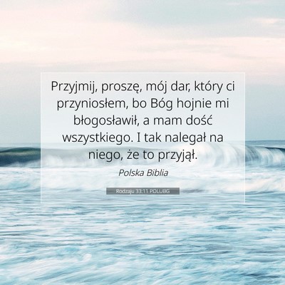 Rodzaju 33:11 POLUBG Obraz Wersetu Biblijnego