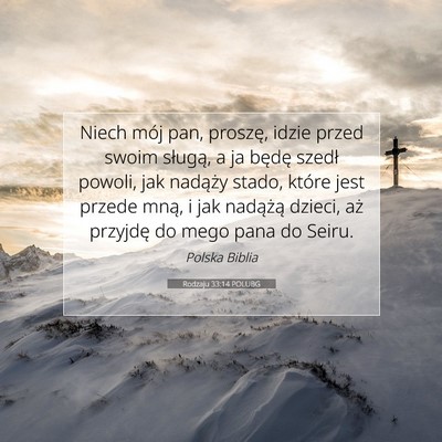 Rodzaju 33:14 POLUBG Obraz Wersetu Biblijnego