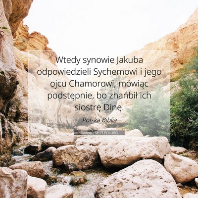 Rodzaju 34:13 POLUBG Obraz Wersetu Biblijnego