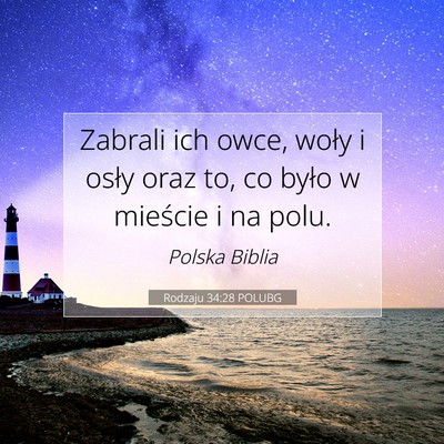 Rodzaju 34:28 POLUBG Obraz Wersetu Biblijnego