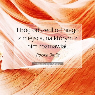 Rodzaju 35:13 POLUBG Obraz Wersetu Biblijnego