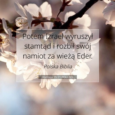Rodzaju 35:21 POLUBG Obraz Wersetu Biblijnego
