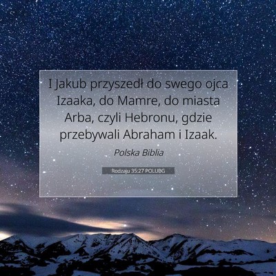 Rodzaju 35:27 POLUBG Obraz Wersetu Biblijnego