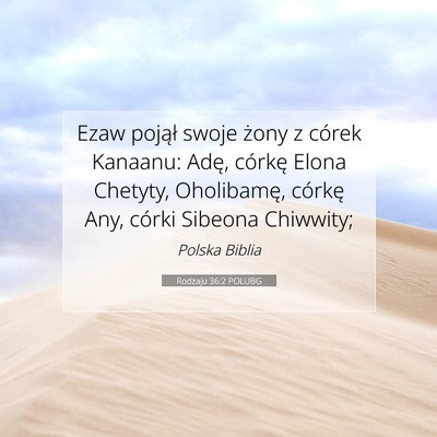 Rodzaju 36:2 Werset Biblijny Wyjaśniony