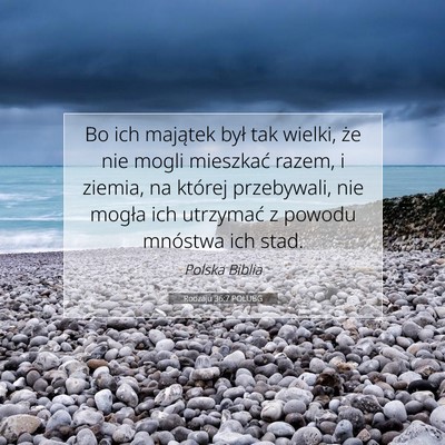 Rodzaju 36:7 Werset Biblijny Wyjaśniony