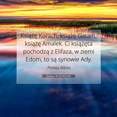 Rodzaju 36:16 Werset Biblijny Wyjaśniony