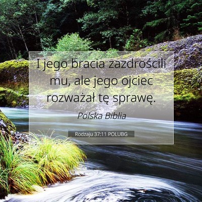 Rodzaju 37:11 POLUBG Obraz Wersetu Biblijnego