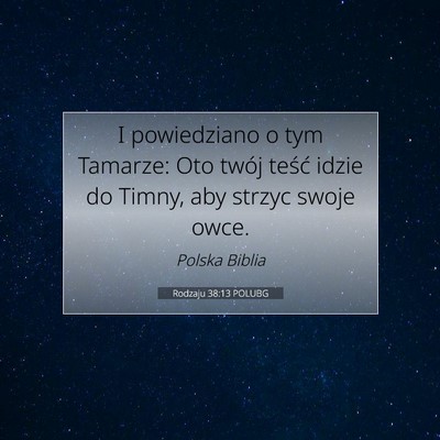 Rodzaju 38:13 POLUBG Obraz Wersetu Biblijnego