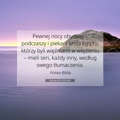 Rodzaju 40:5 POLUBG Obraz Wersetu Biblijnego