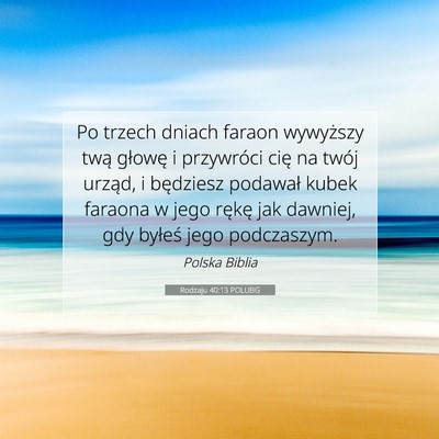 Rodzaju 40:13 POLUBG Obraz Wersetu Biblijnego