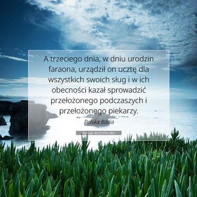 Rodzaju 40:20 POLUBG Obraz Wersetu Biblijnego
