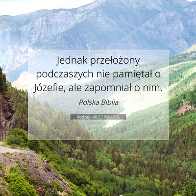 Rodzaju 40:23 POLUBG Obraz Wersetu Biblijnego