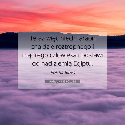 Rodzaju 41:33 POLUBG Obraz Wersetu Biblijnego
