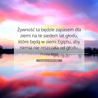 Rodzaju 41:36 Werset Biblijny Wyjaśniony